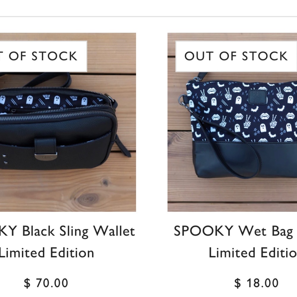 ISO Rad Rev Spooky Halloween Sling Wallet and Wet Bag